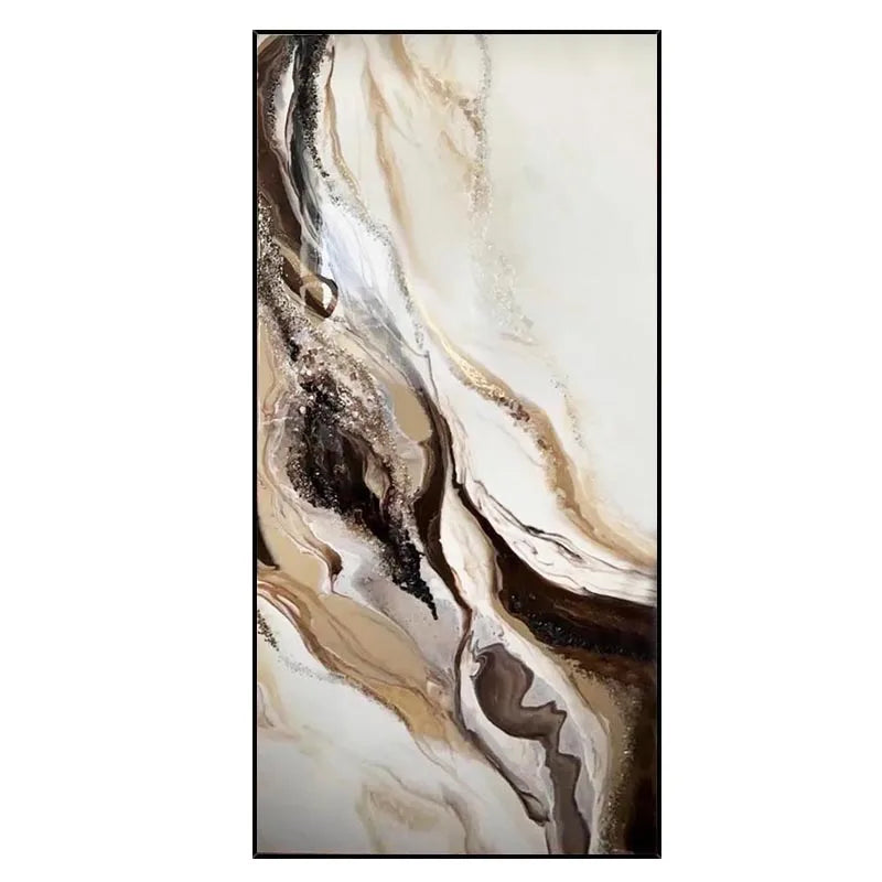 Customizable, Pure Hand-painted Abstract Decorative Painting, Living Room Background Wall Large Gold Leaf, Art Canvas Painting