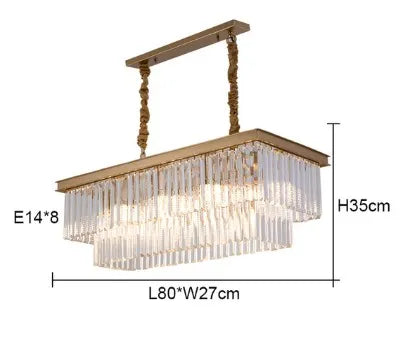 lustre en cristal suspendu pour éclairage intérieur design élégant - vue 19 sur 22