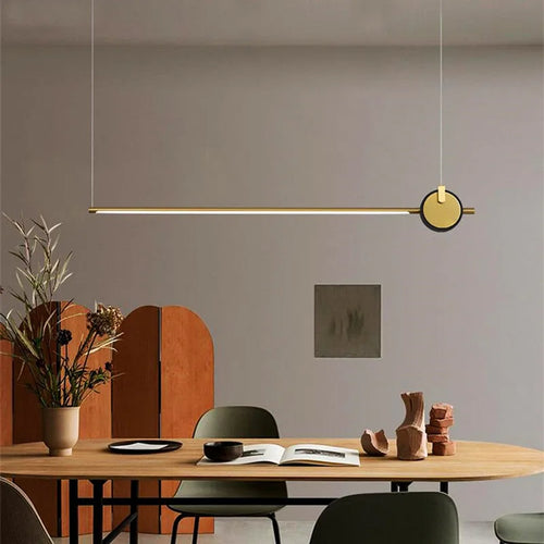 lustre moderne minimaliste en acrylique pour bureau et espace de travail - vue 2 sur 8