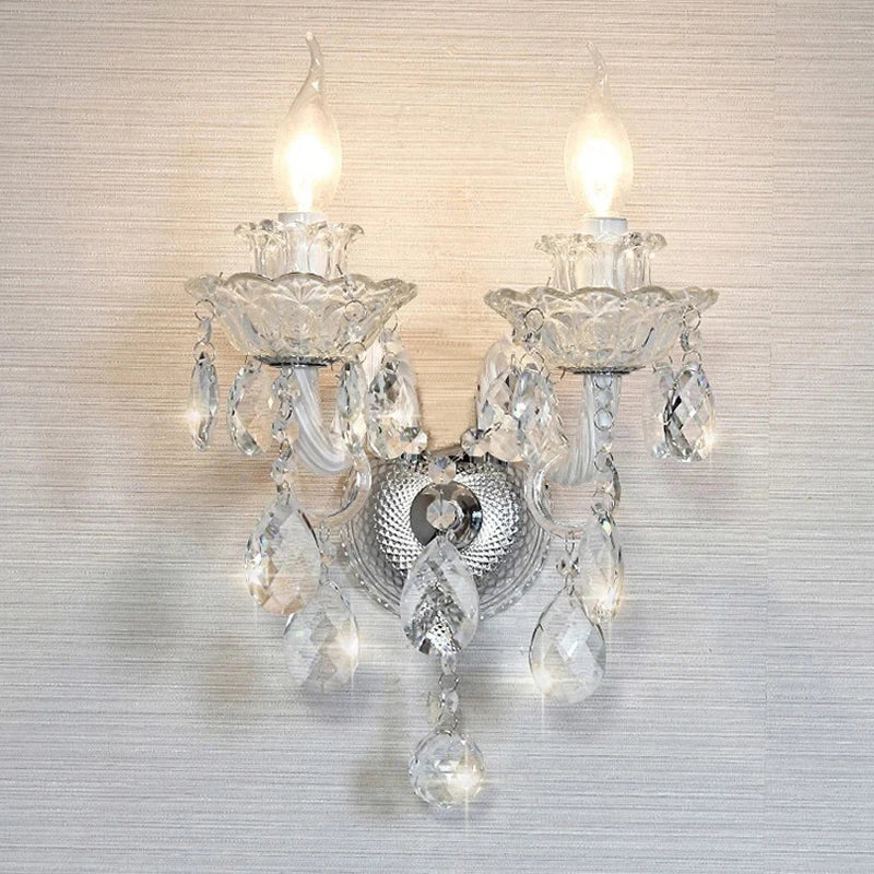 lustre moderne en cristal design pour décoration intérieure - vue 5 sur 17