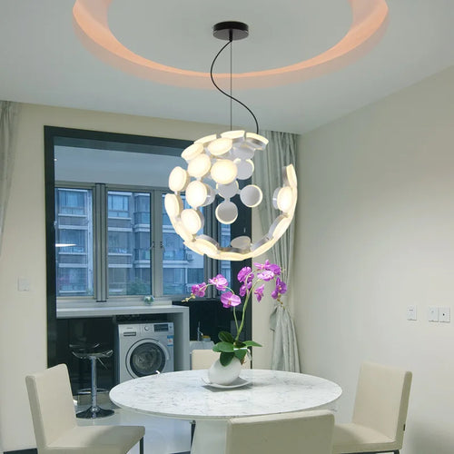 Danish Designer Big Globle Pendant Lamp Modern Suspension Hanging Light for Living Room - vue 5 sur 8