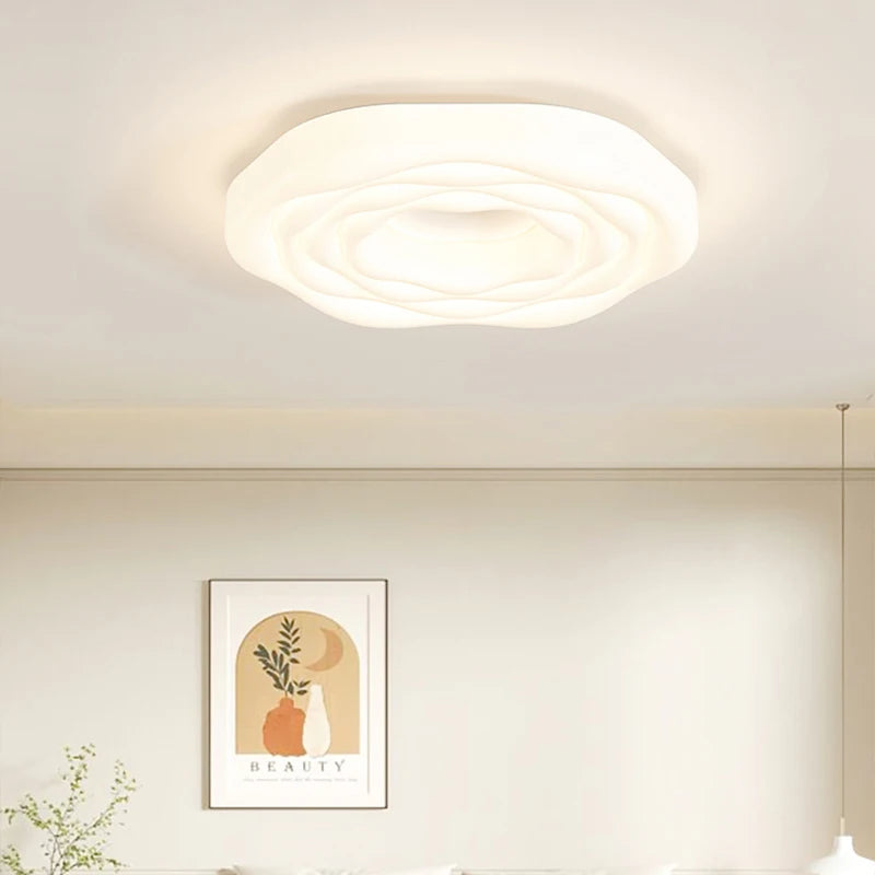 plafonnier led design moderne en forme de rose pour éclairage intérieur - vue 6 sur 8