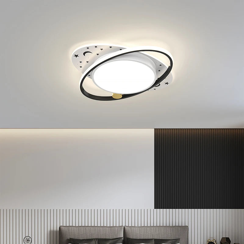lustre moderne avec télécommande pour éclairage intérieur décoratif - vue 3 sur 15