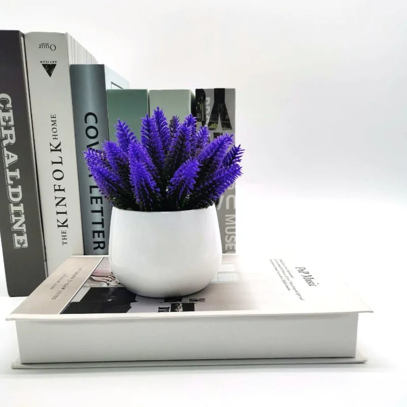 plantes artificielles de lavande pour décoration intérieure et bureau - vue 10 sur 11