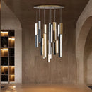 lustre nordique led en acier inoxydable pour restaurant