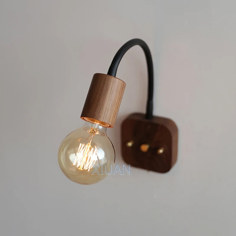 applique murale wabi sabi style rétro avec bras flexible à 360 degrés - vue 5 sur 7