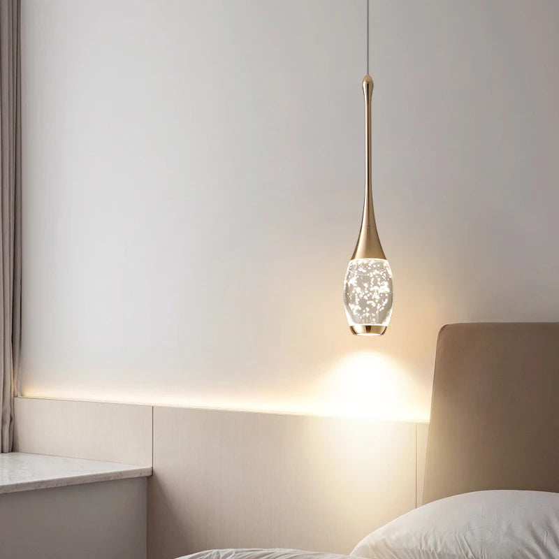lustre de chevet de luxe en cristal suspendu à tête unique - vue 7 sur 11