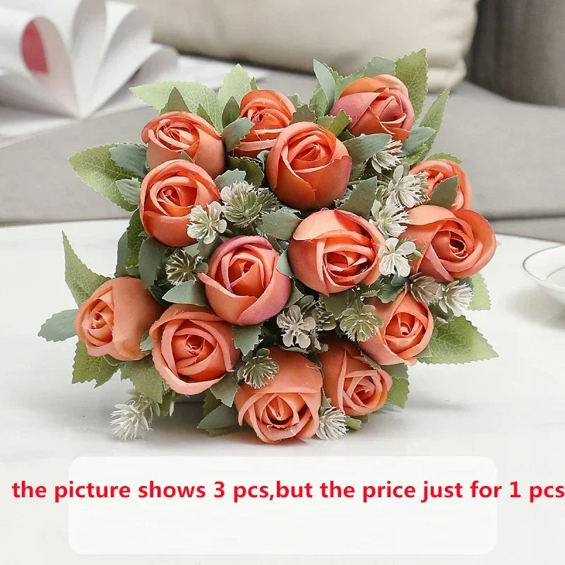 décoration florale en soie roses artificielles pour intérieur et extérieur - vue 12 sur 14