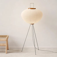 Nordic LED Japanese wabi sabi handmade rice paper floor lamp vintage living room bedroom home bedside standing table light