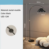 Modern minimalist black and gold marble floor lamp