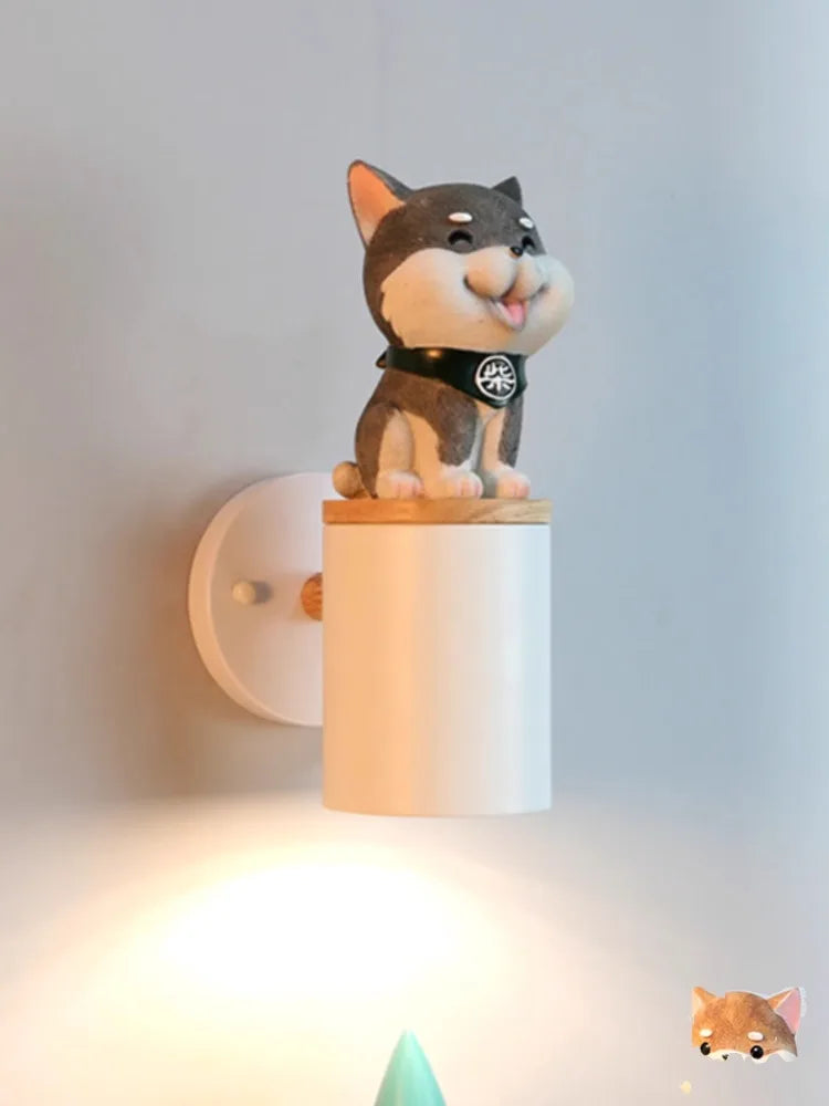 Minimalist decorative cat-shaped LED wall light - vue 2 sur 12