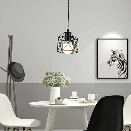 Minimalist metal pendant light for modern interior decor - vue 4 sur 6