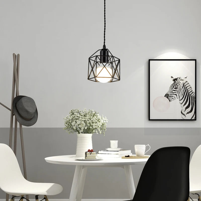 Minimalist metal pendant light for modern interior decor - vue 3 sur 6
