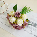 bouquet de roses artificielles en soie décoration florale pour table