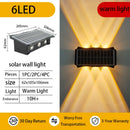 Waterproof solar wall light for decorative outdoor lighting