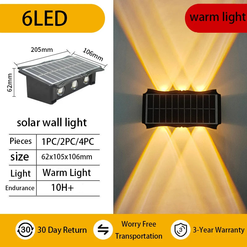 Waterproof solar wall light for decorative outdoor lighting - vue 10 sur 11