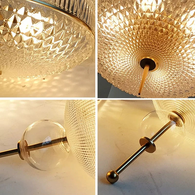 suspension créative en verre de champagne en métal doré 3000k - vue 6 sur 10