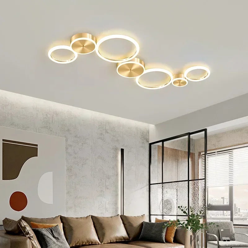 lustre moderne en aluminium avec leds pour intérieur - vue 6 sur 12