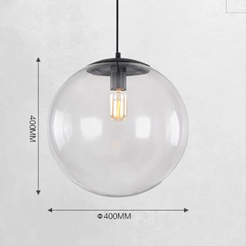 Minimalist nordic modern glass ball pendant light - vue 4 sur 5