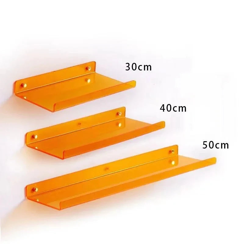 Acrylic Shelf for Wall Storage,Floating Bookshelves,Display Shelf Organizer for Bathroom,Bedroom,Living Room,Kitchen,Room Decor - vue 34 sur 47