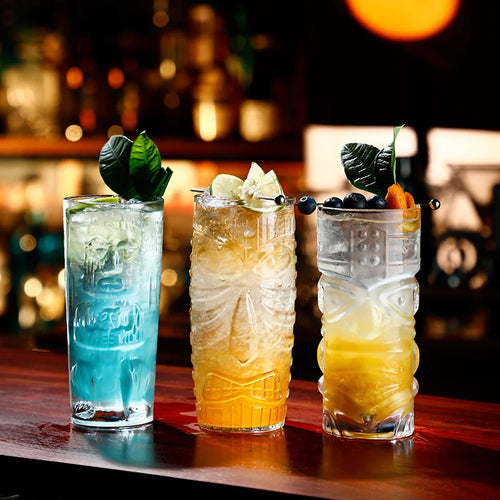 Mug tiki en verre style bar exotique cocktail