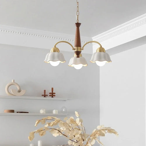 lustre moderne en céramique à fleurs pour intérieur contemporain