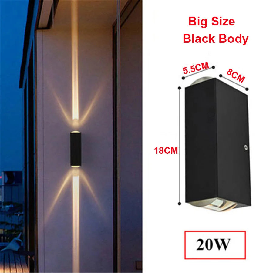 applique murale led extérieure moderne étanche en aluminium - vue 14 sur 15