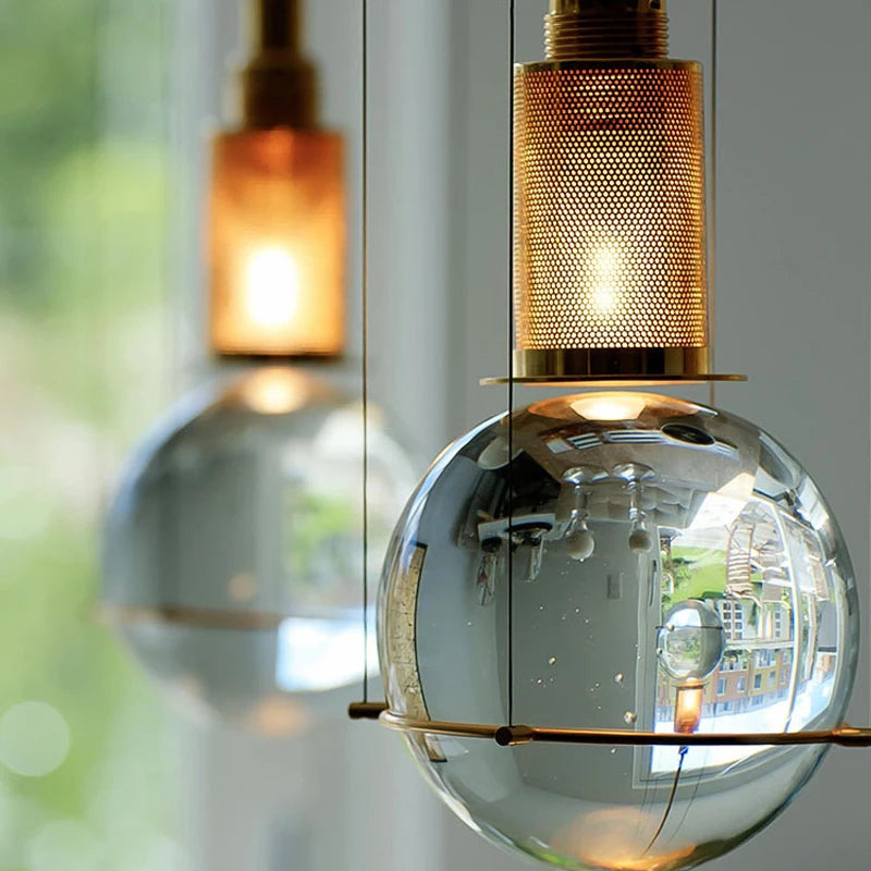suspension boule de cristal style nordique moderne pour décoration intérieure - vue 3 sur 6