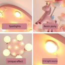 lustre led moderne carrousel pour enfants style princesse