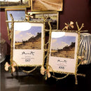 Golden Metal Pictures Frame, Photo Albums, Home Decor, Fashion, RNordic Style, XC068, 6 ", 7", 8 ", 10"