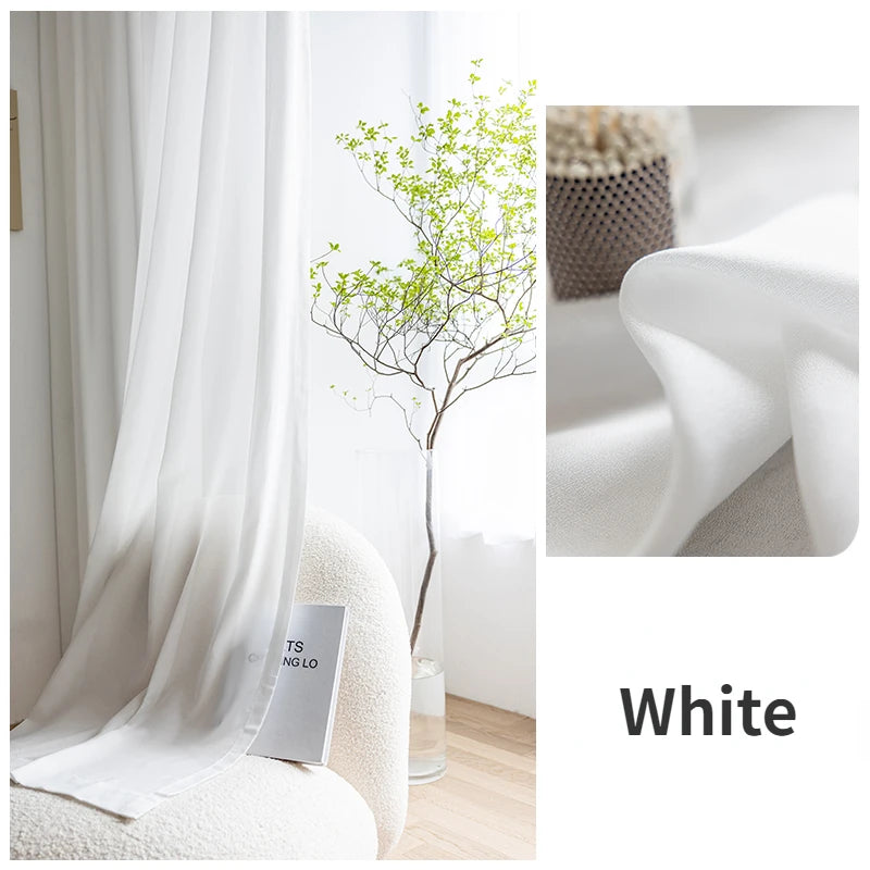 Rideau minimaliste translucide plissé isolant pour salon chambre