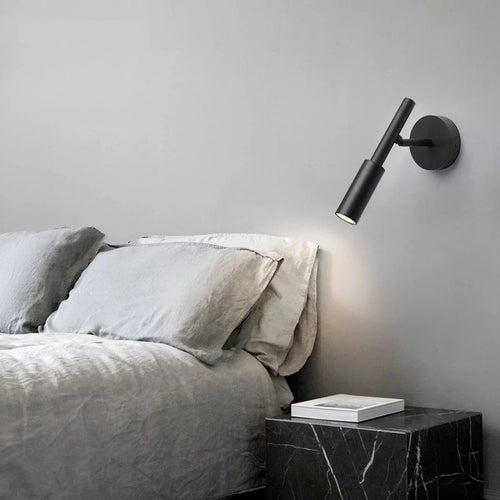 Minimalist nordic rotatable LED aluminium wall light - vue 5 sur 9