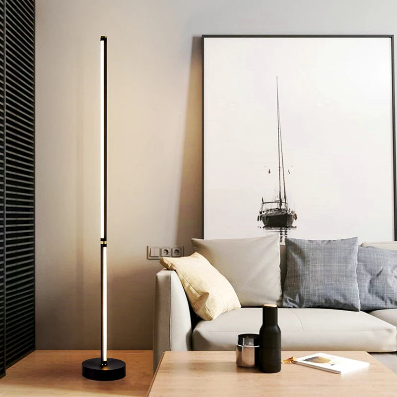 lampadaire minimaliste luxe rotatif gradation nordique bande