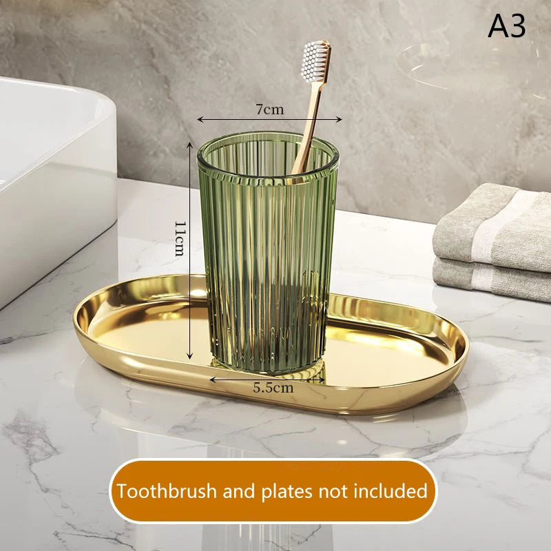 gobelet en acrylique pour brosse à dents accessoire de salle de bain élégant - vue 9 sur 10