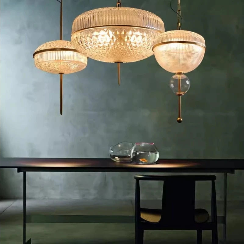 suspension créative en verre de champagne en métal doré 3000k - vue 4 sur 10