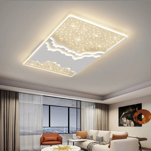 luxe salon plafonnier moderne Intelligent LED décoration intérieure lampes créatif ciel étoilé chambre salle à manger lustre - vue 2 sur 12