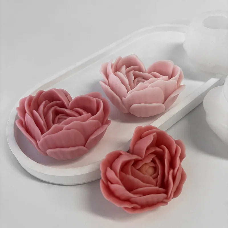 moule à fleurs d'amour en silicone pour bougies et savon DIY - vue 5 sur 9