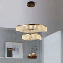 Minimalist Nordic style LED crystal chandelier