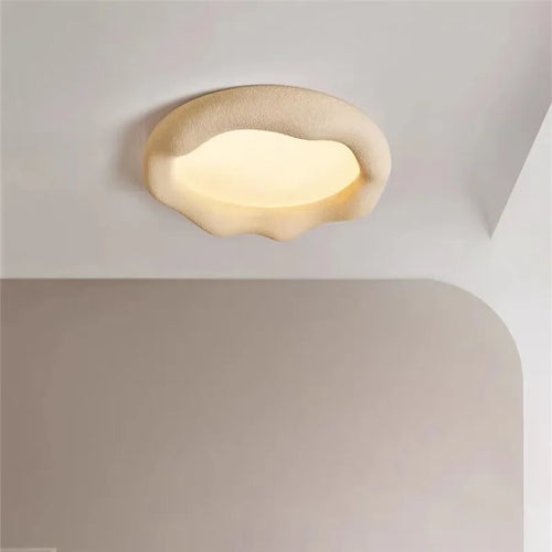 Nordic Wabi Sabi cloud ceiling light minimalist resin - vue 3 sur 12