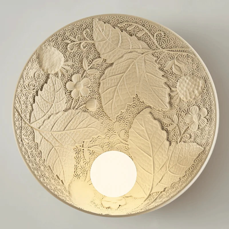 applique murale ronde rétro en verre haut de gamme - vue 6 sur 9