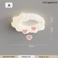 lustre suspendu en forme d'étoile lune et nuage pour enfants