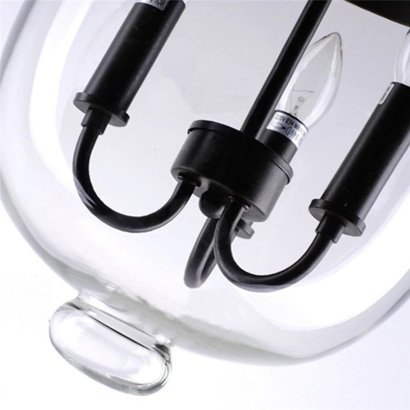 suspension en verre rétro style campagnard américain pour intérieur - vue 5 sur 10