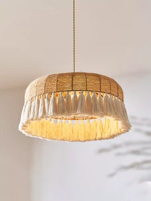 Hemp rope LED chandelier for indoor decoration