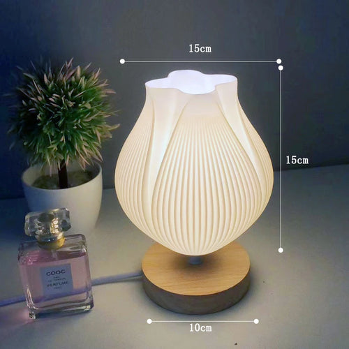 Lampe à poser Abat-jour imprimé en 3D de Style crème française - vue 13 sur 14