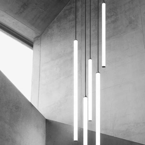 lustre moderne à led pour espaces de grande hauteur - vue 2 sur 14