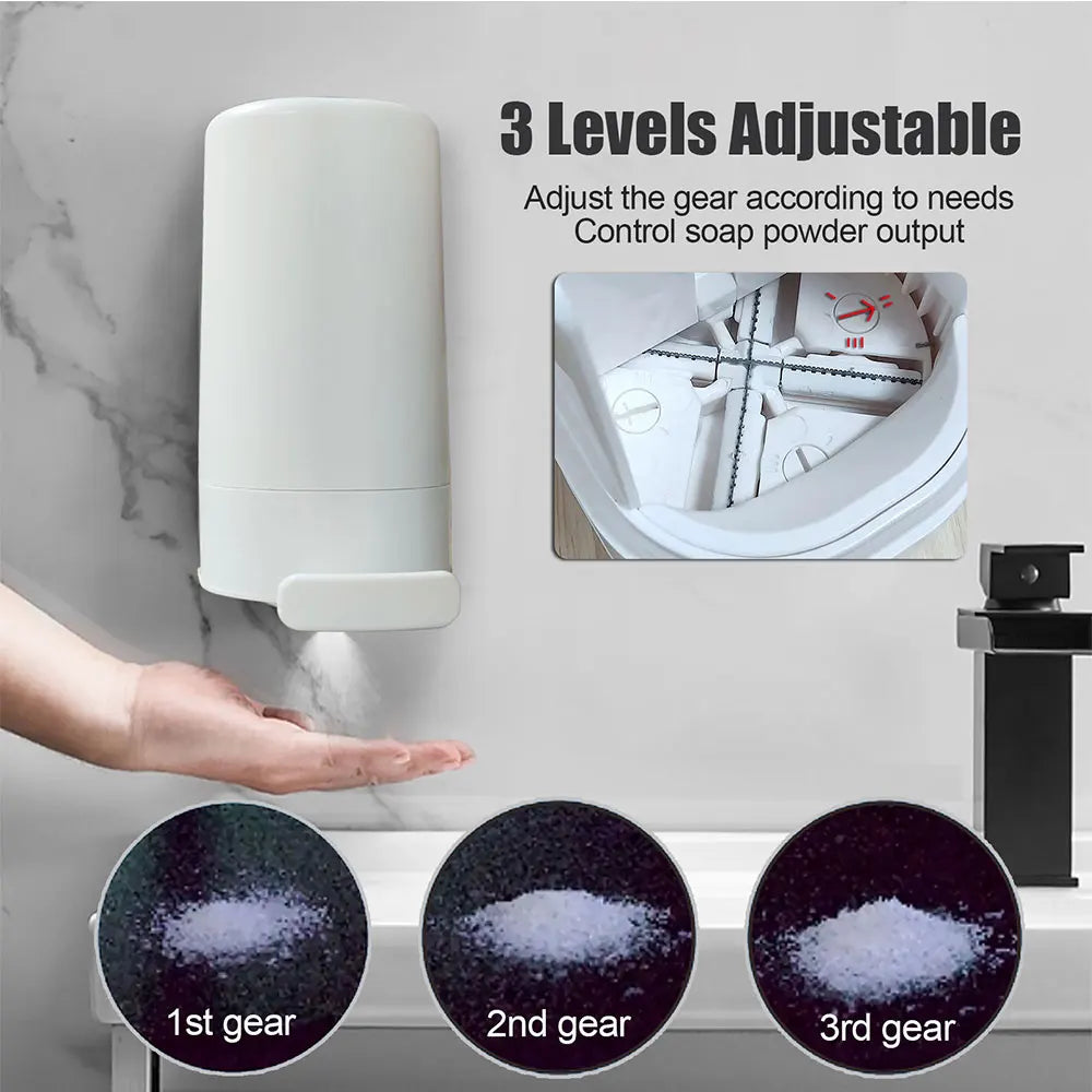 Portable Wall-mounted Soap Powder Grinder Box, Waterproof, 3-level, Adjustable, Bathroom, Hand Washing Tool - vue 3 sur 7