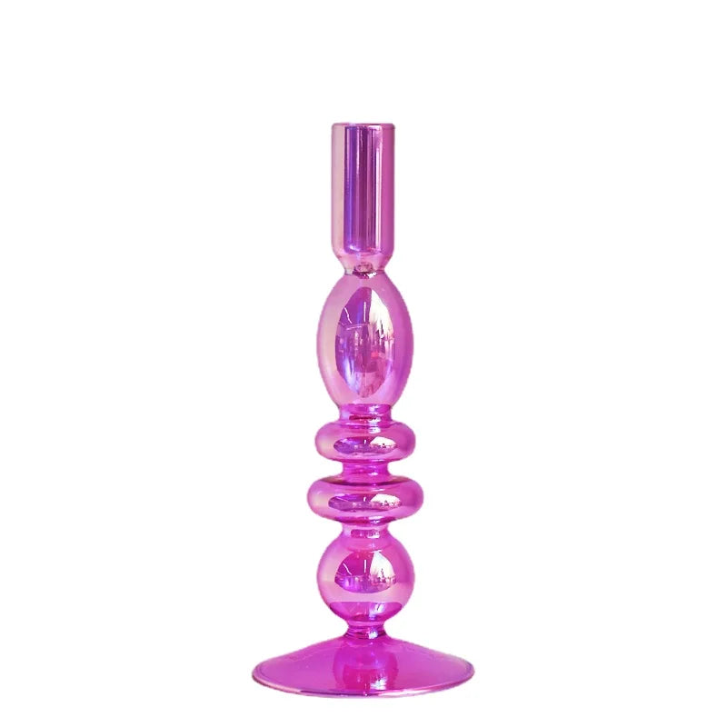 bougeoirs coniques en verre pour décoration intérieure et mariage - vue 11 sur 12