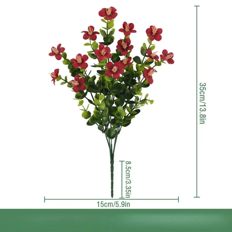 lot de 3 bouquets d eucalyptus artificiels en soie décoration intérieure - vue 17 sur 24