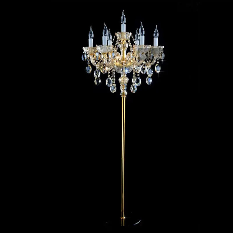 lampadaire en cristal moderne pour décoration intérieure élégante - vue 4 sur 7