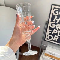 Verres champagne cristal stries style retro multiboissons